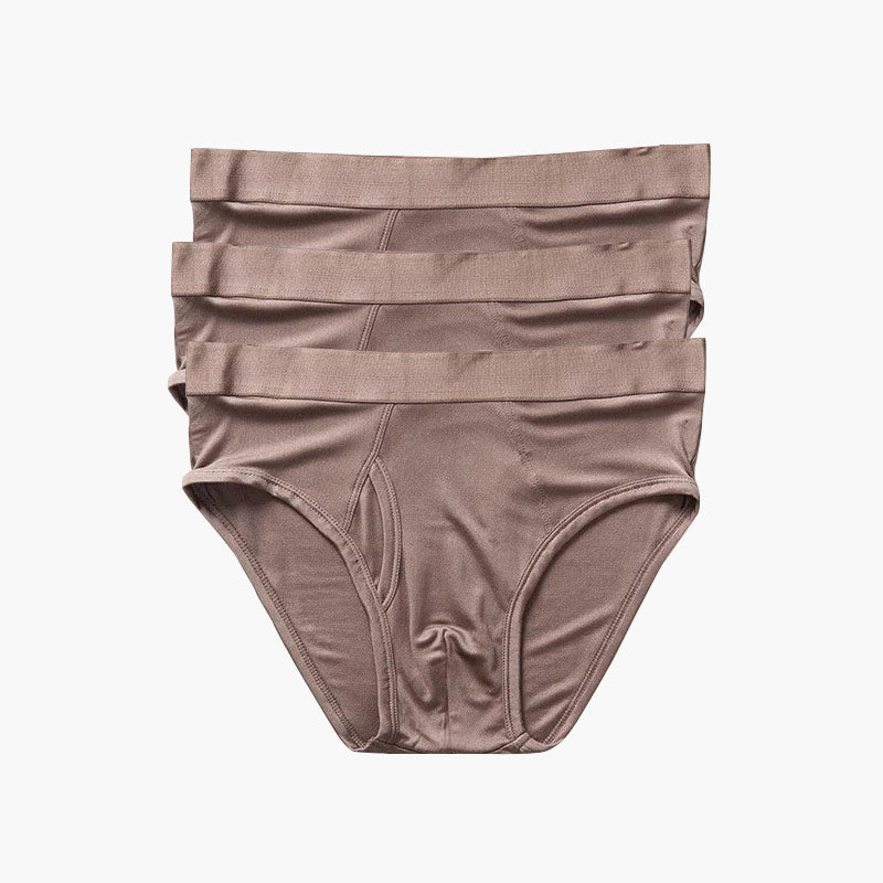 100% Silk Knit Men's Briefs for Men 3Pcs