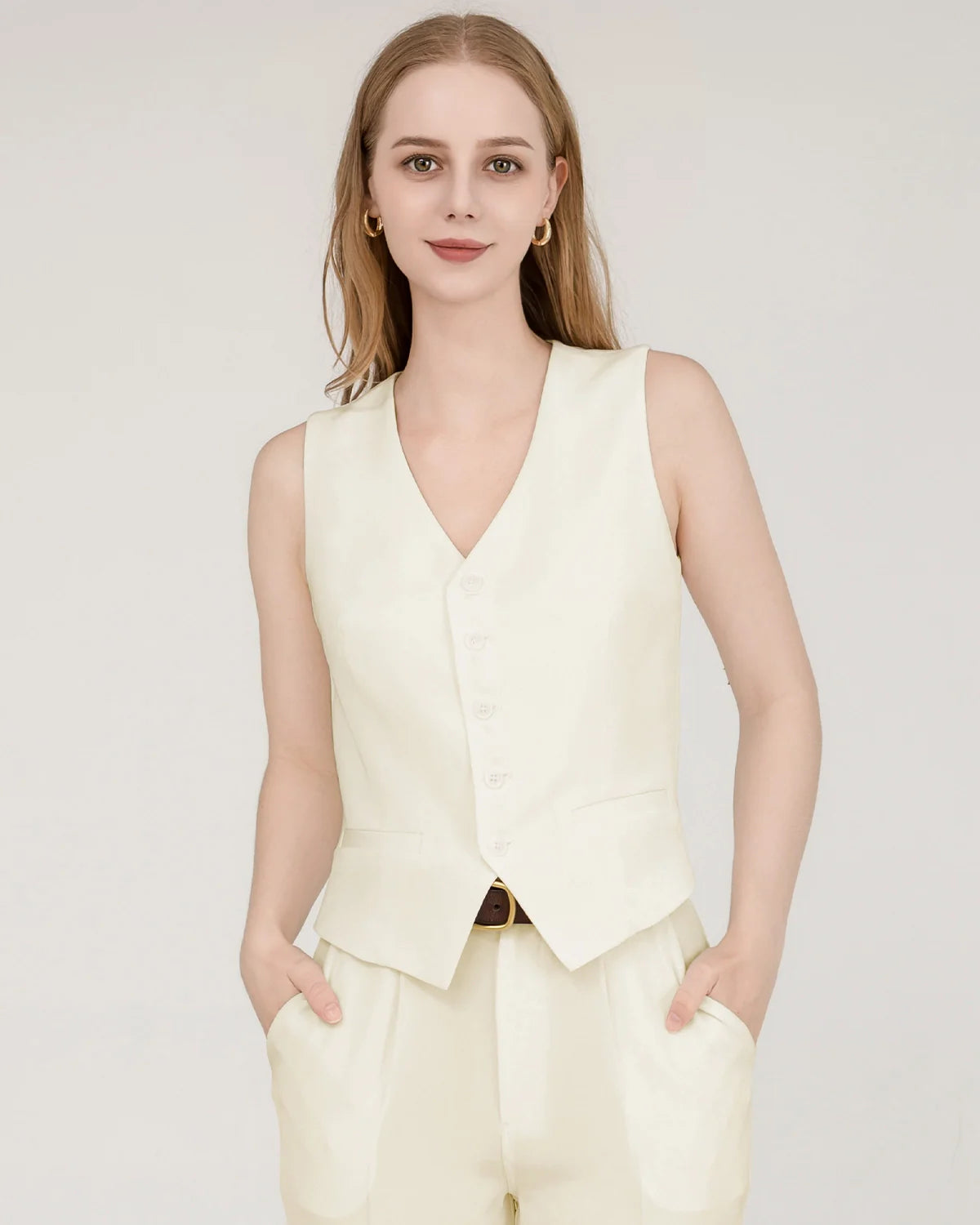 Women's Silk Suit Vest