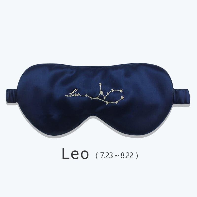 Zodiac Embroidered Silk Eye Mask