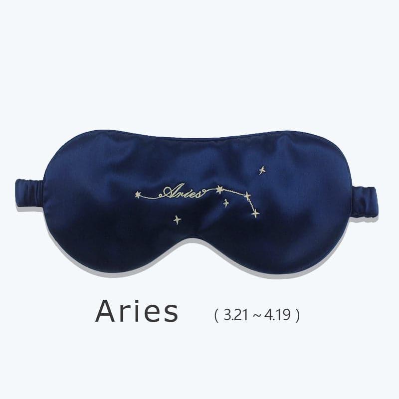 Zodiac Embroidered Silk Eye Mask
