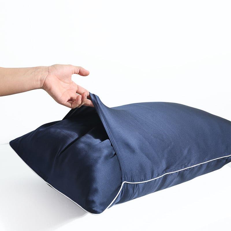 19 Momme Pure Silk Piping Pillowcase