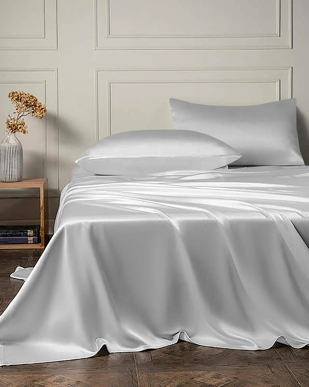 22 Momme 4PCS Silk Flat Sheet and Fitted Sheet Set