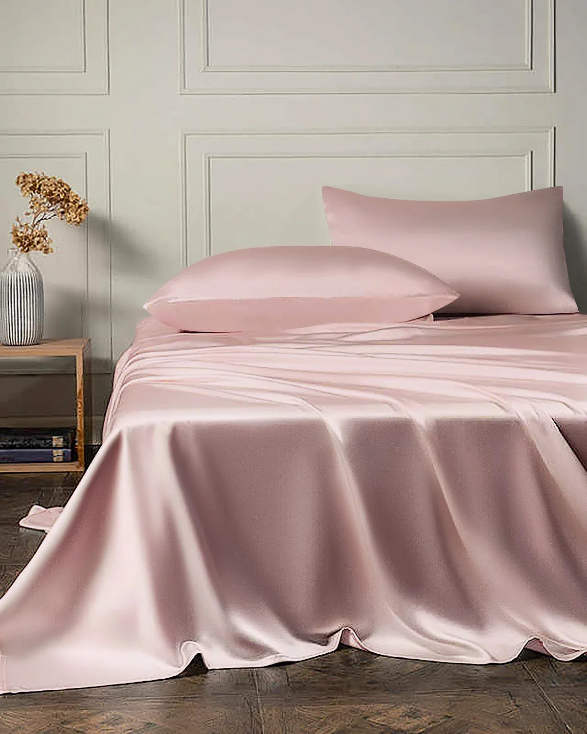 25 Momme 4PCS Silk Flat Sheet and Fitted Sheet Set