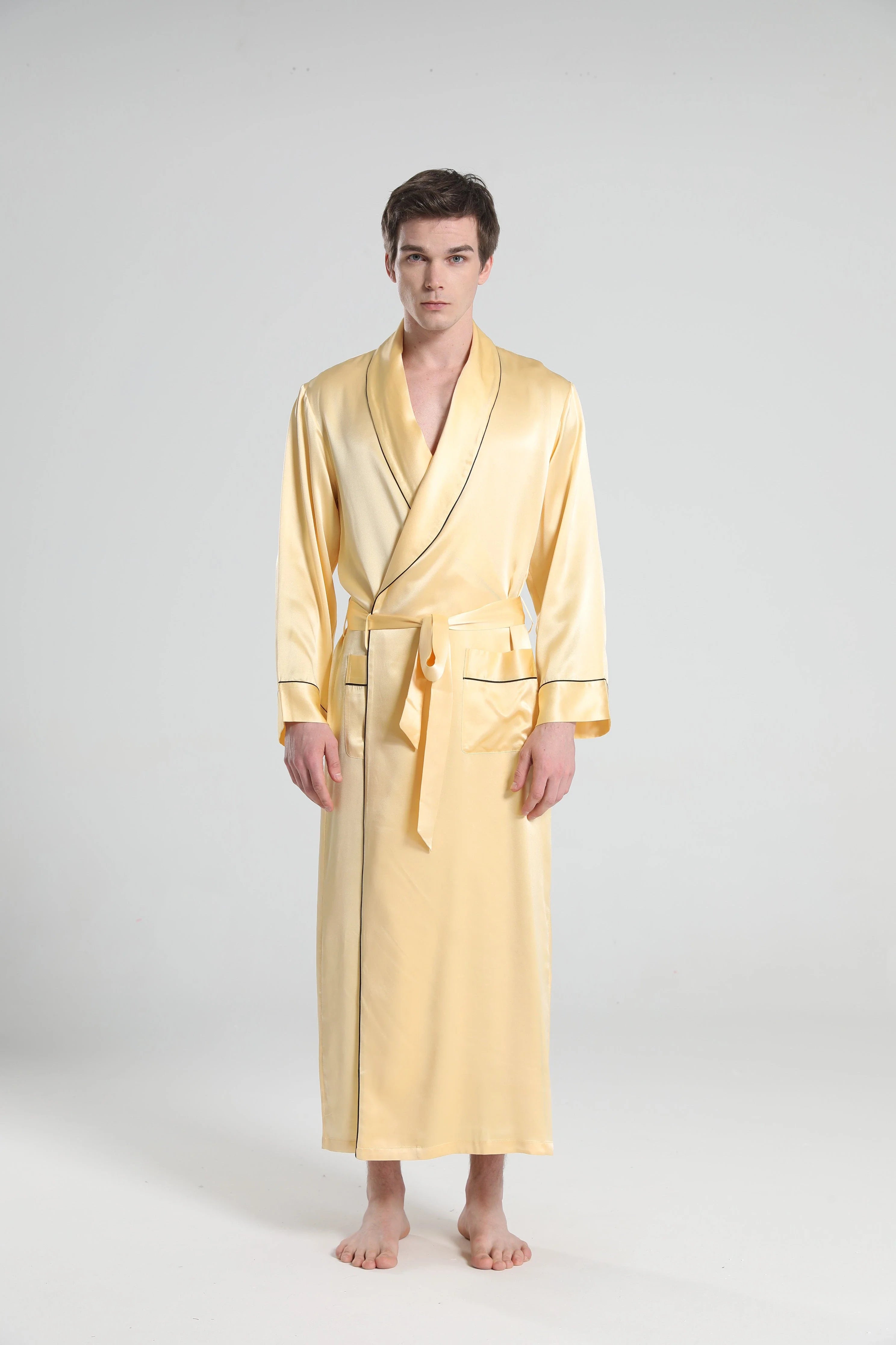 22 Momme Silk Robe Pajamas For Men