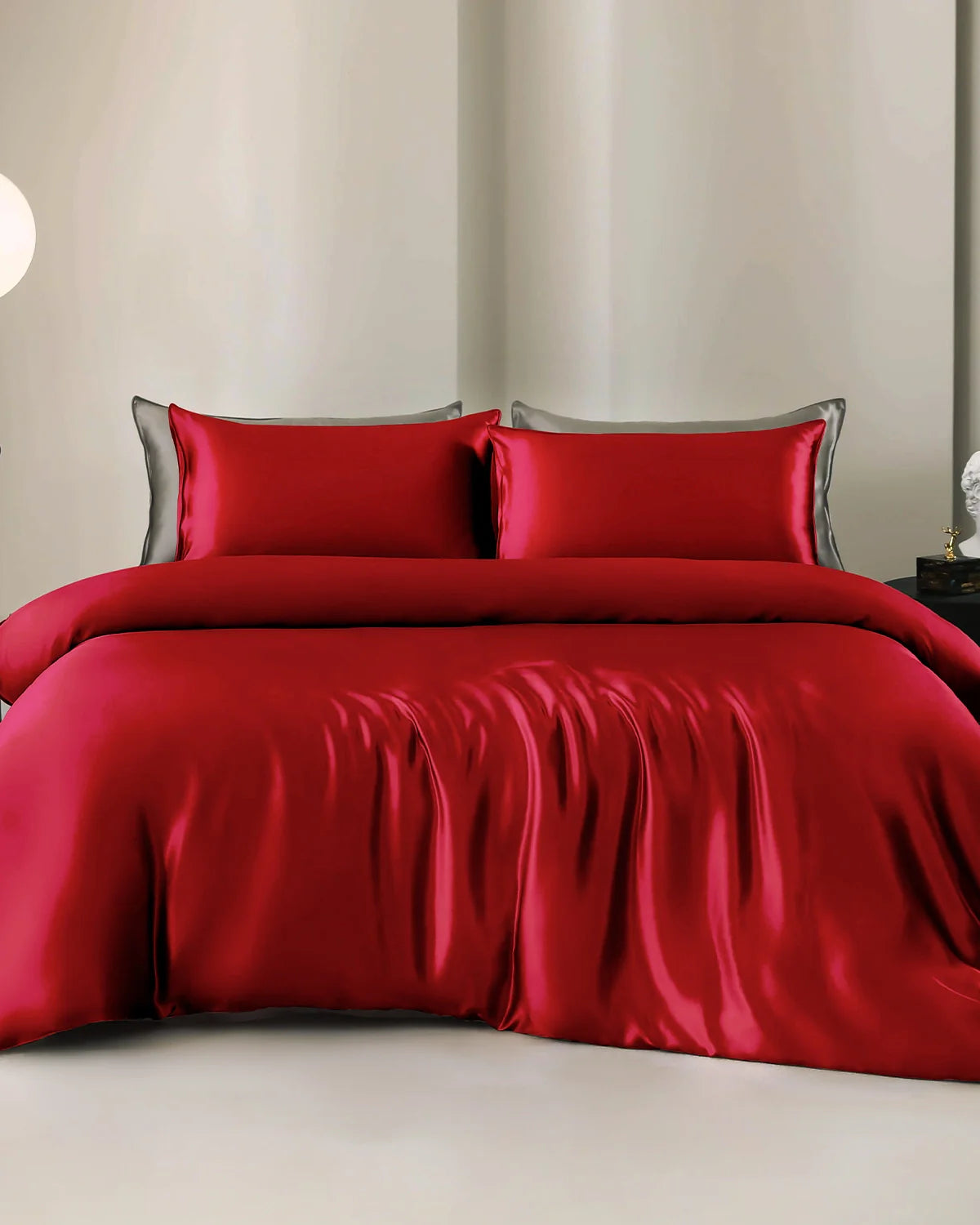 25 Momme 4PCS Silk Duvet Cover and Flat Sheet Set