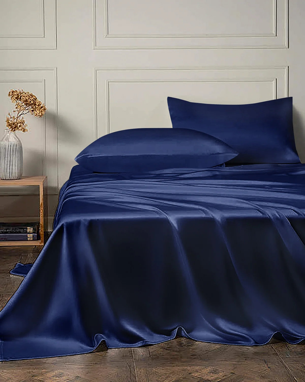25 Momme 4PCS Silk Flat Sheet and Fitted Sheet Set