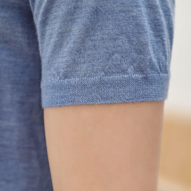 Short Sleeve Cashmere Sweater for Men