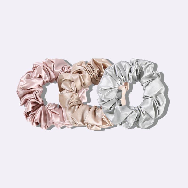 22 Momme 3.5 CM Midi Silk Hair Loop Scrunchy 3PCS Set