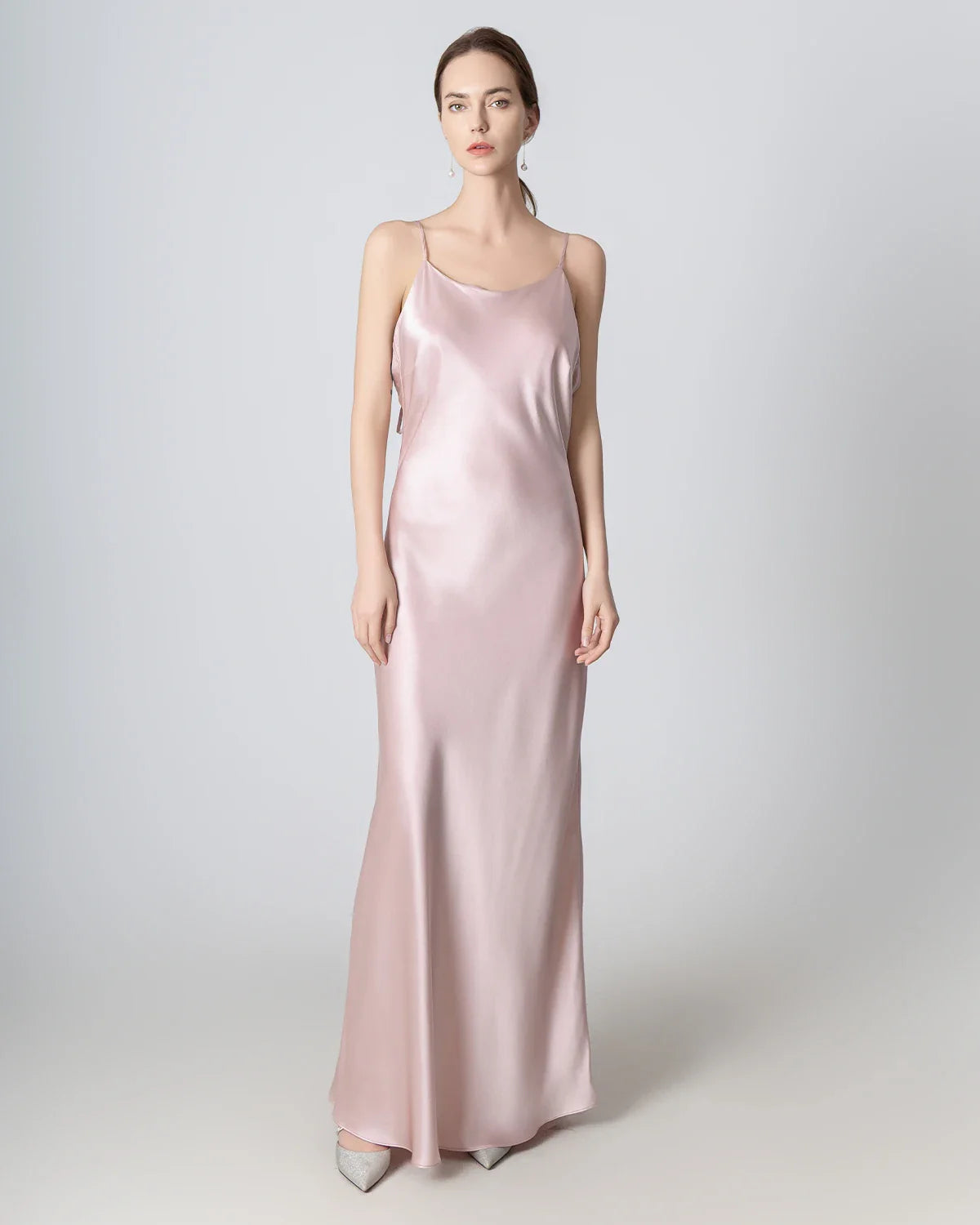 Backless Cami Maxi Silk Dress