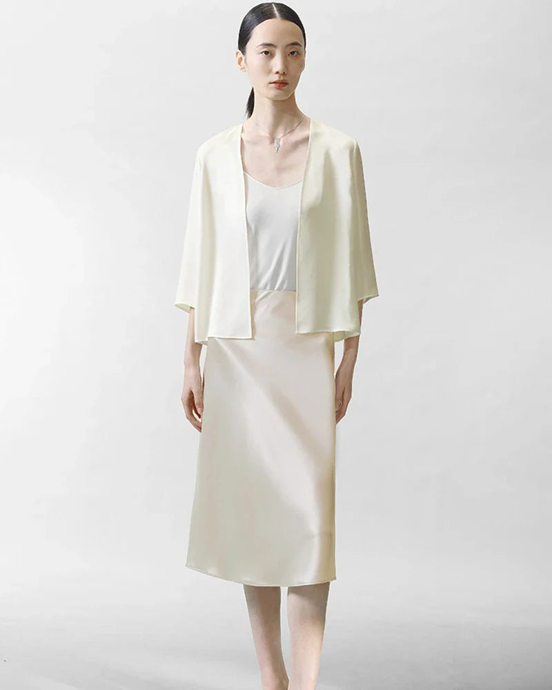 Women's Basic Silk Cardigan
