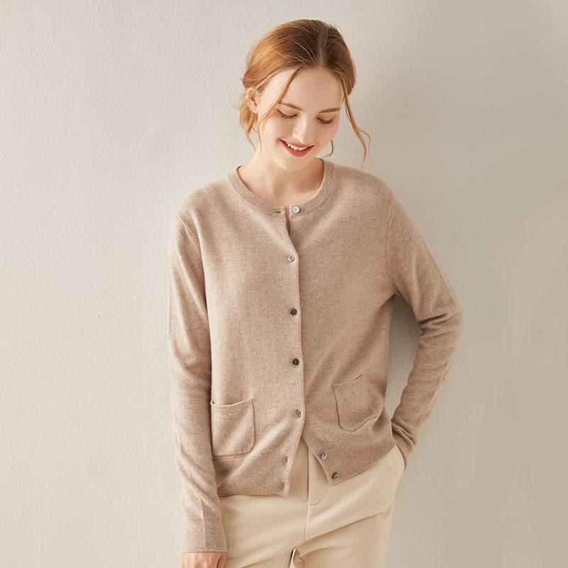 Crewneck Pure Cashmere Cardigan