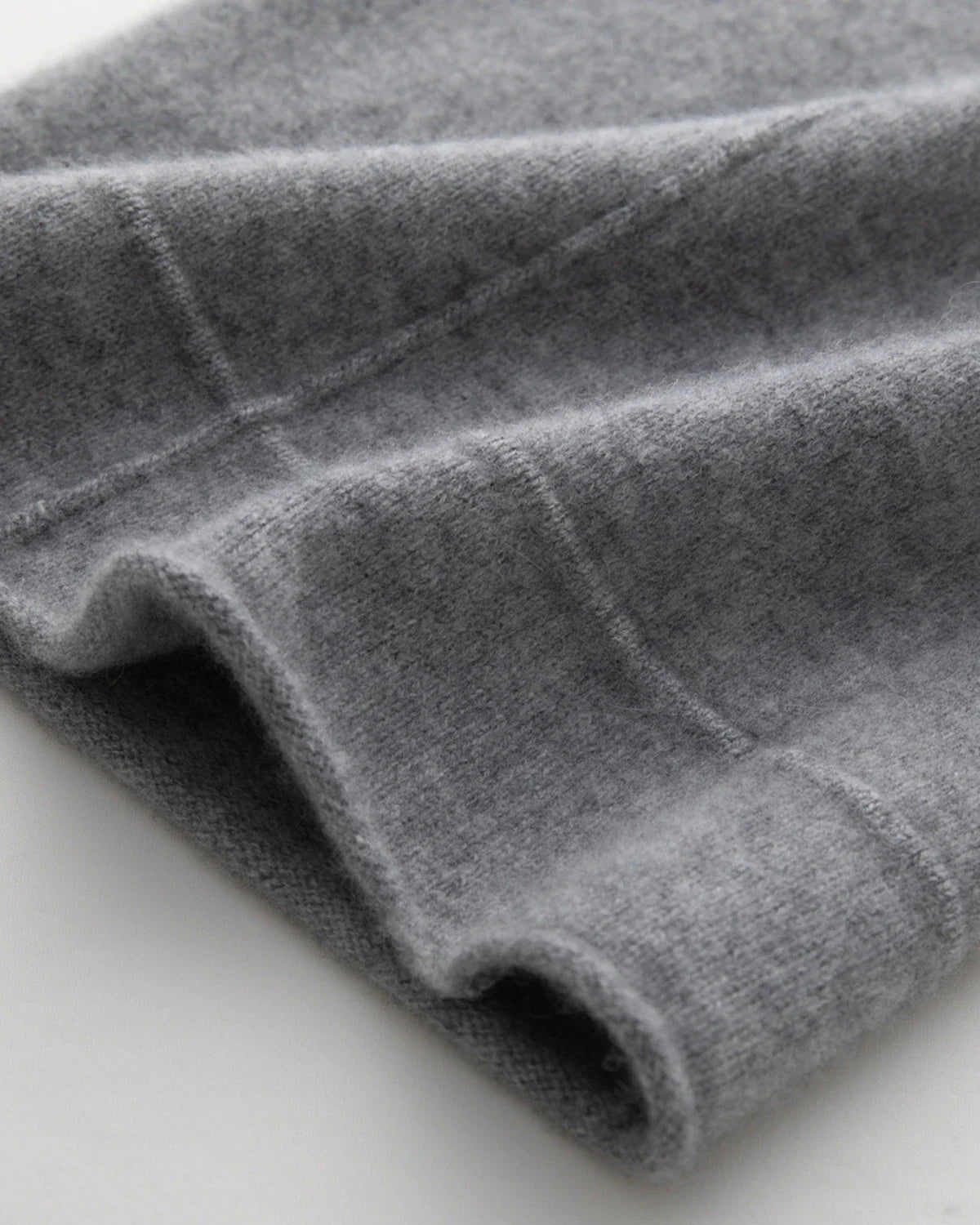 Cashmere Wool Wide Leg Pants with Front Seam