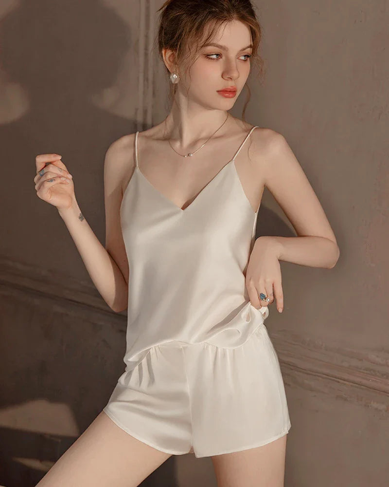 Washable Silk PJ Shorts Set