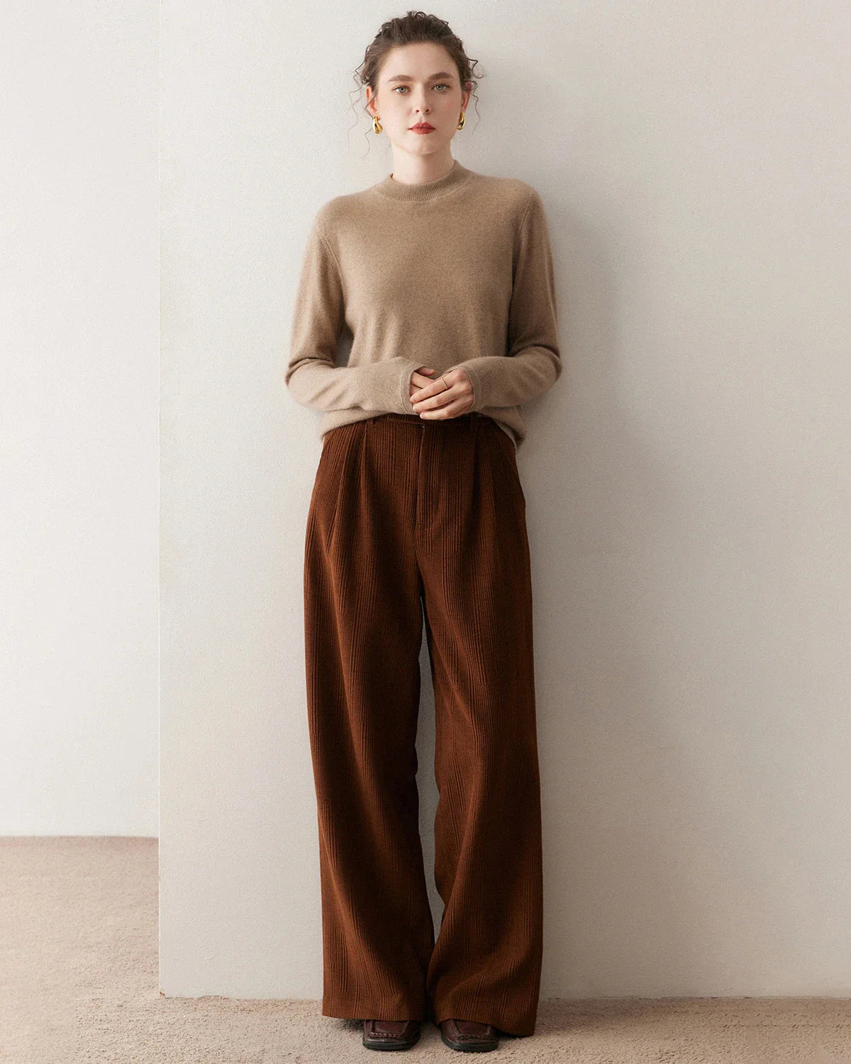 Women’s Lightweight Mock Neck Cashmere Sweater