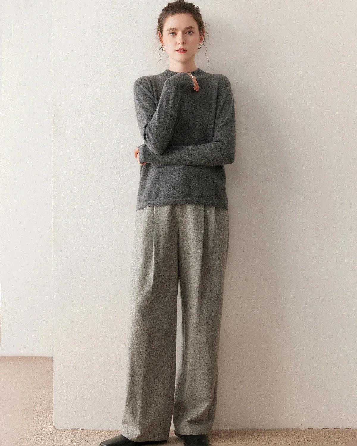 Women’s Lightweight Mock Neck Cashmere Sweater