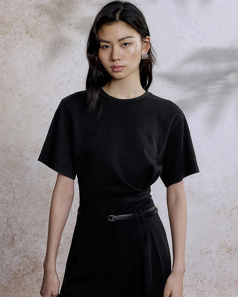 Women’s Silk Jersey with Pleated Waist