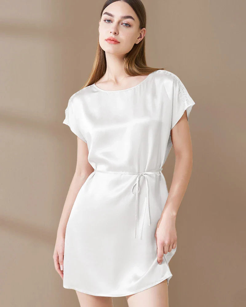 Washable Silk and Lace Pajama Dress
