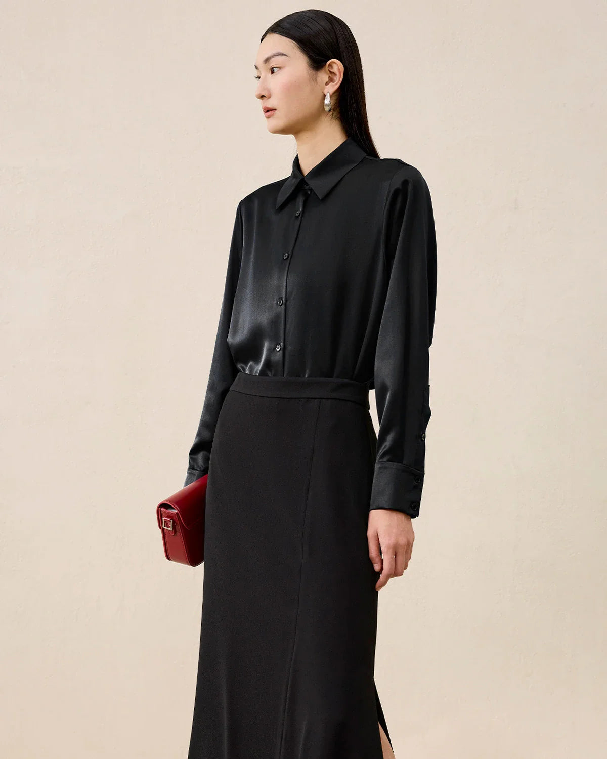 Women's Washable Silk Blouse Basic Style