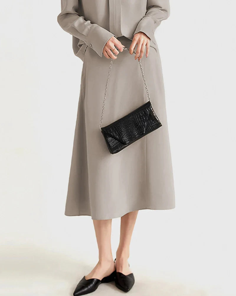 30 Momme Silk Blouse with Slit