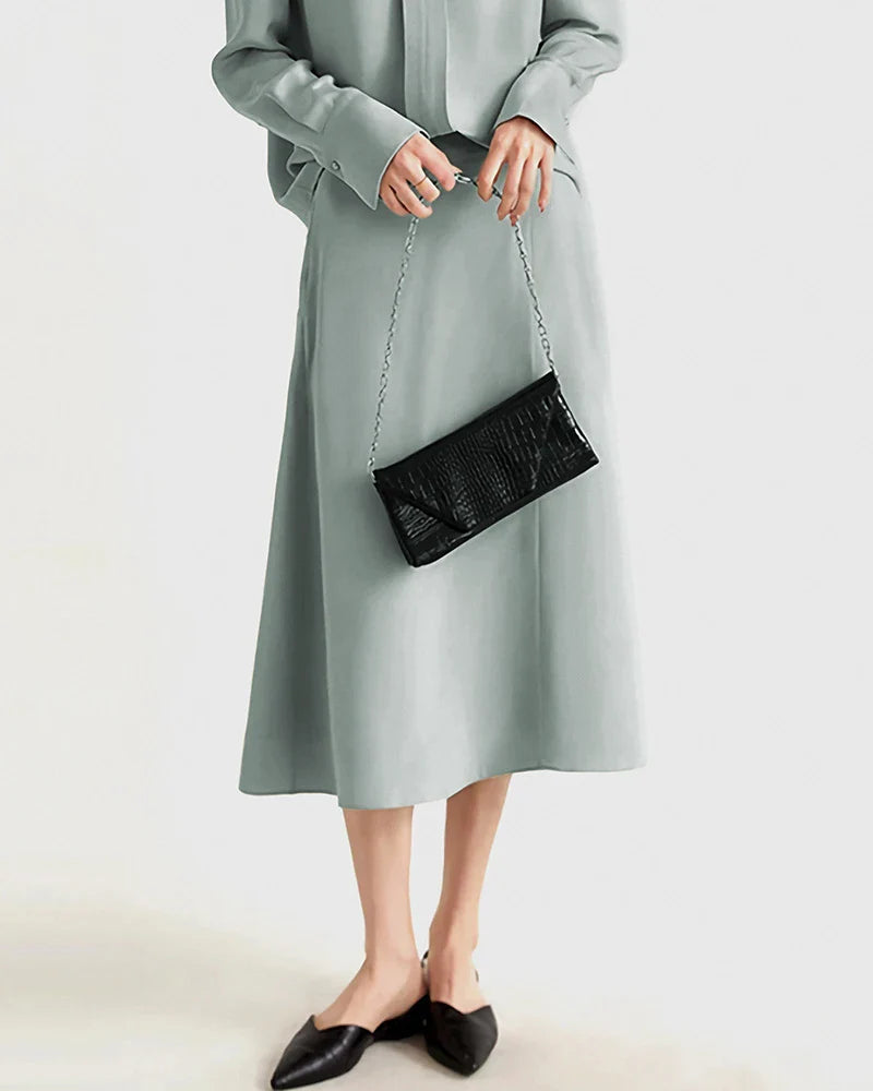 30 Momme Silk Blouse with Slit