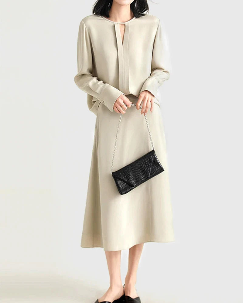 30 Momme Silk Blouse with Slit
