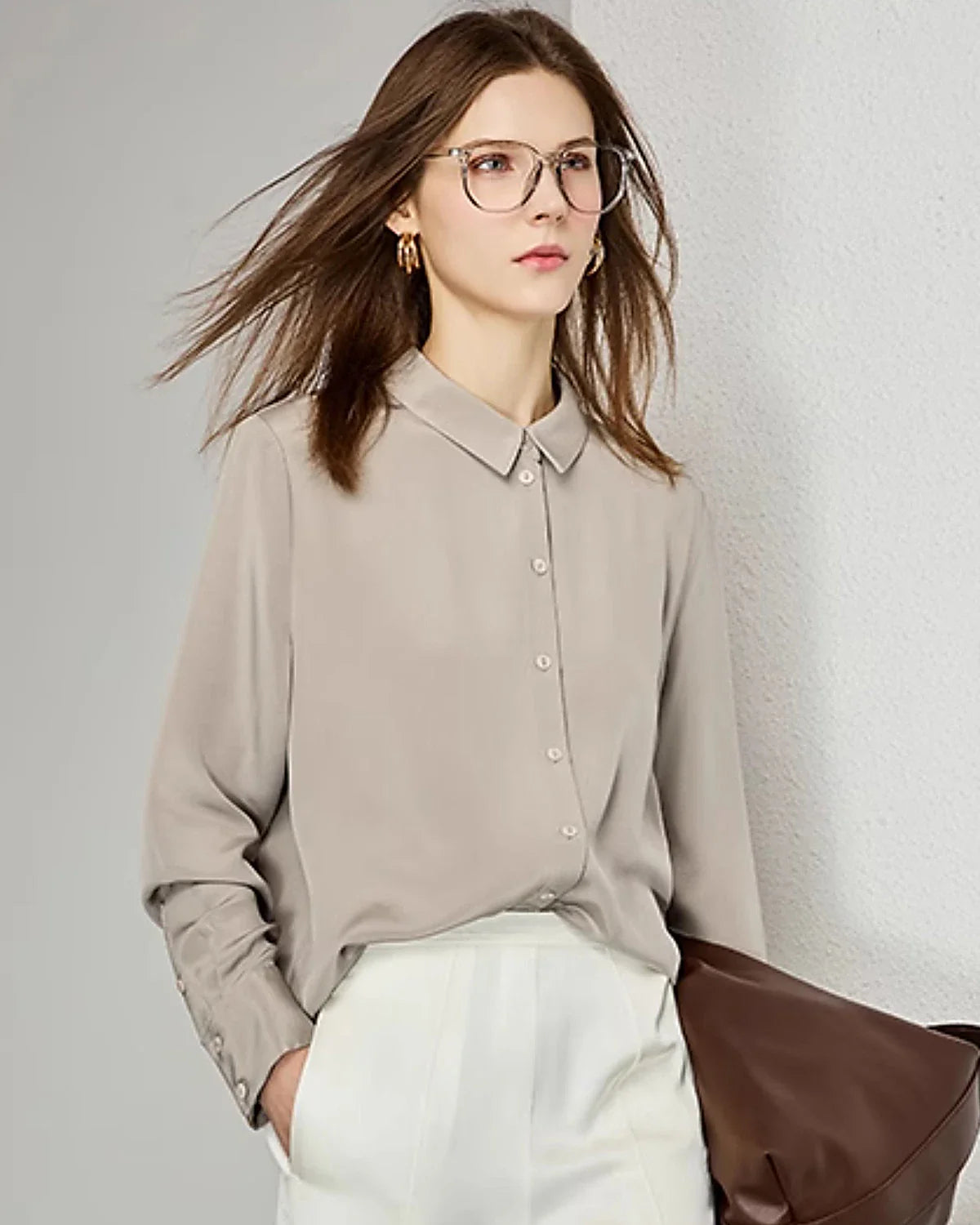 30 Momme Heavy Silk Button-Up Blouse