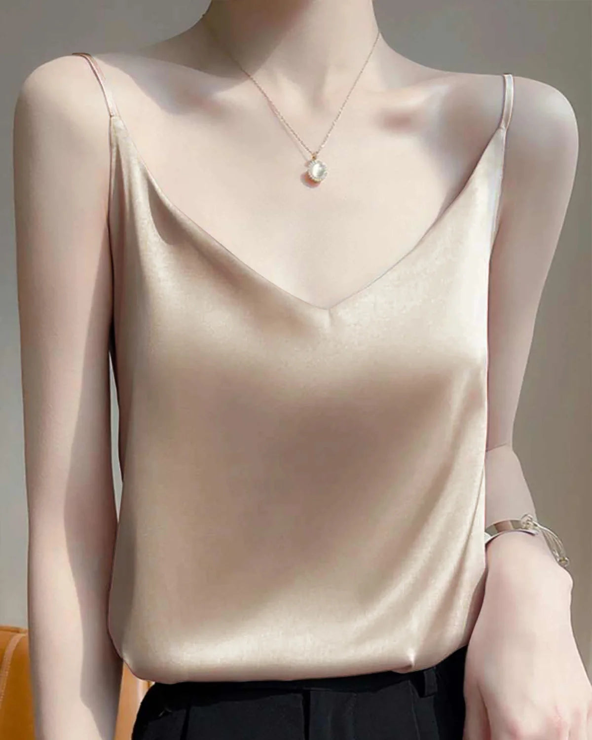 Spaghetti Strap Silk Camisole