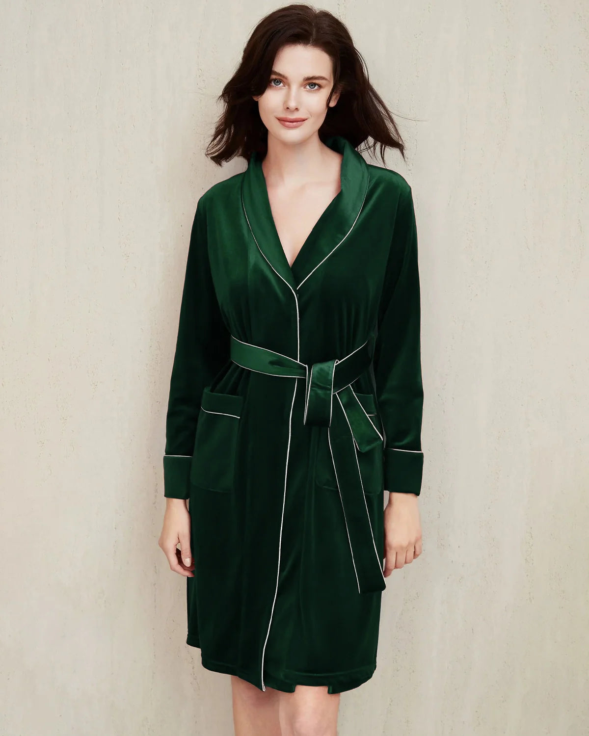 Women's Velvet Robe Silk Nightgown