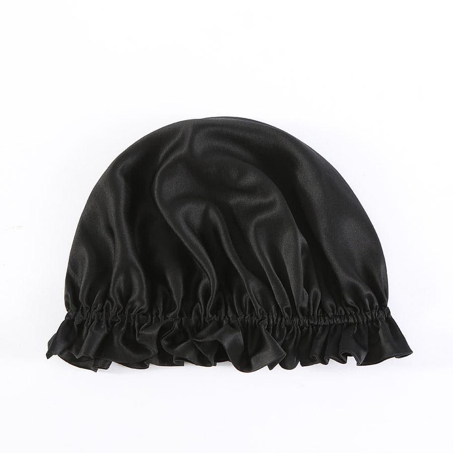 Flounced Silk Night Sleep Caps