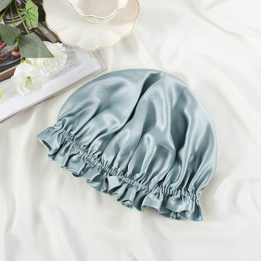 Flounced Silk Night Sleep Caps