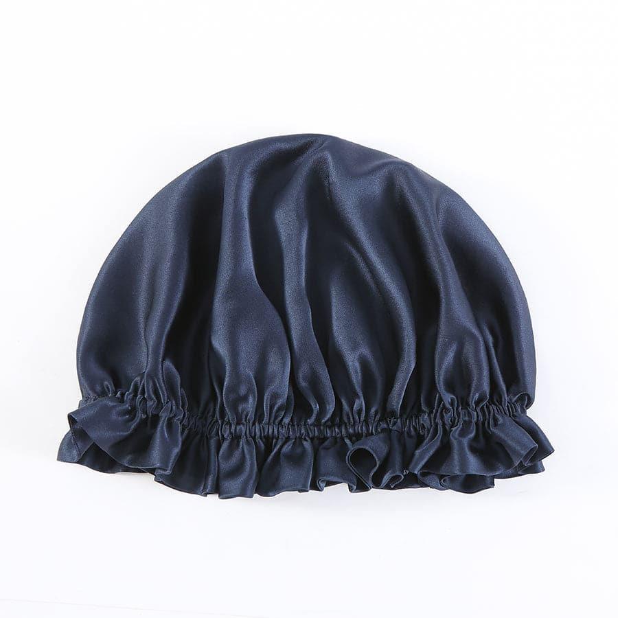 Flounced Silk Night Sleep Caps