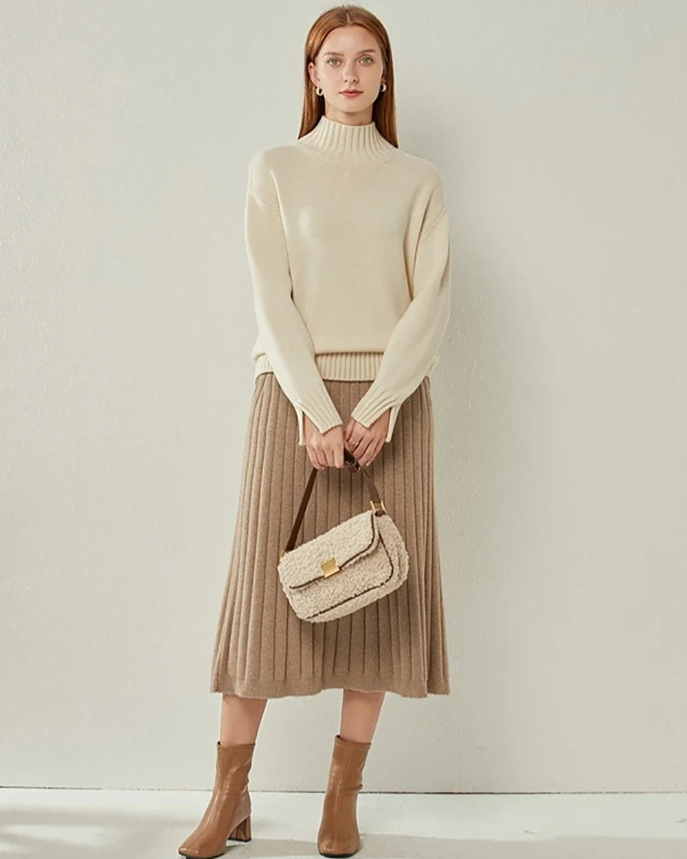 Oversized Turtleneck Cashmere Sweater