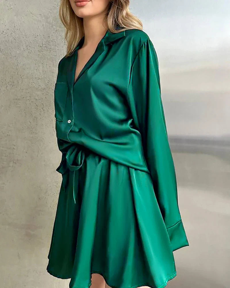 Plus Size Silk Shirts and Shorts PJs