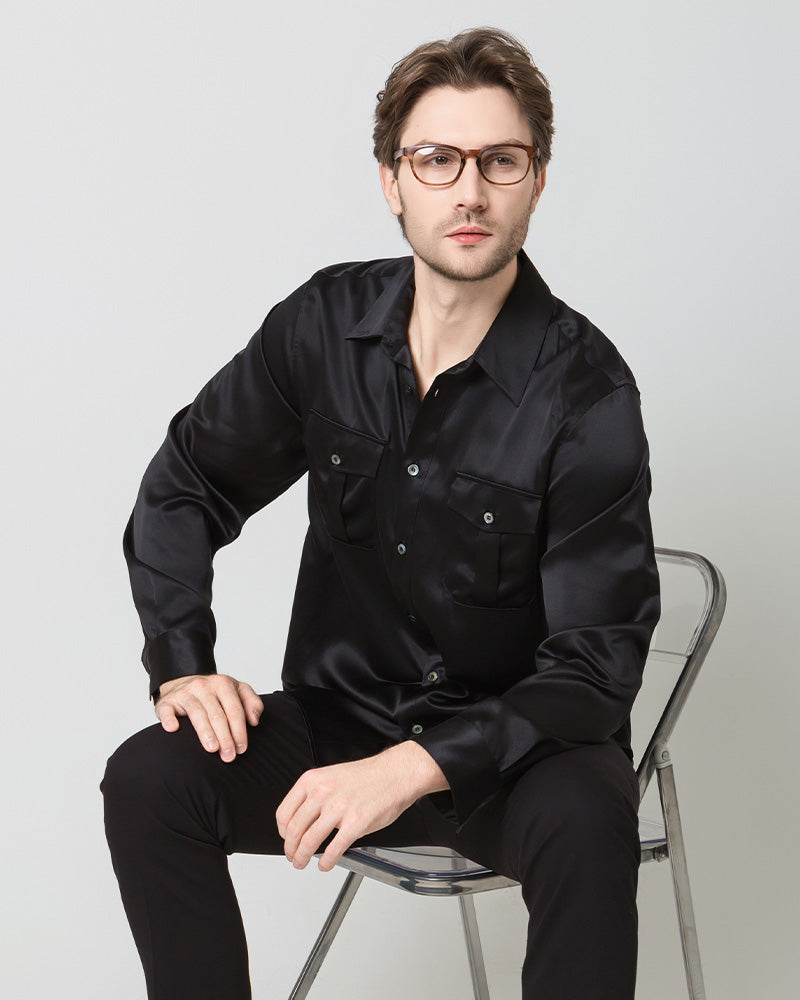 Silk Men's Button Up Overshirt