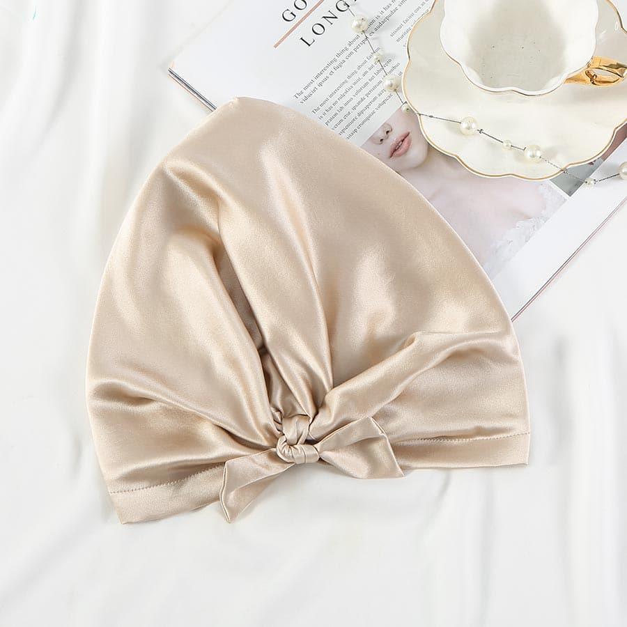 Silk Night Sleeping Cap with Ribbons