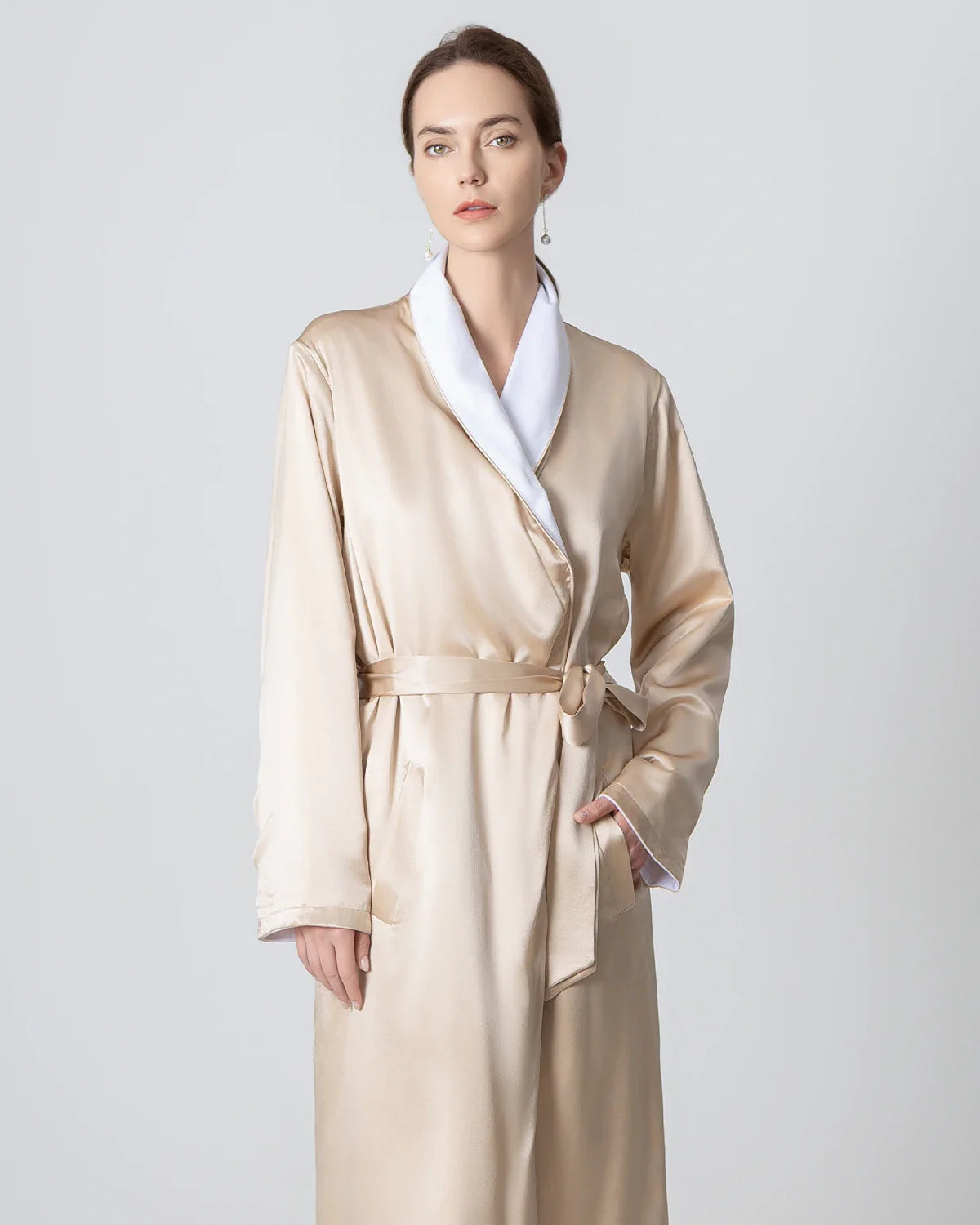 Silk and Velvet Reversible Robe