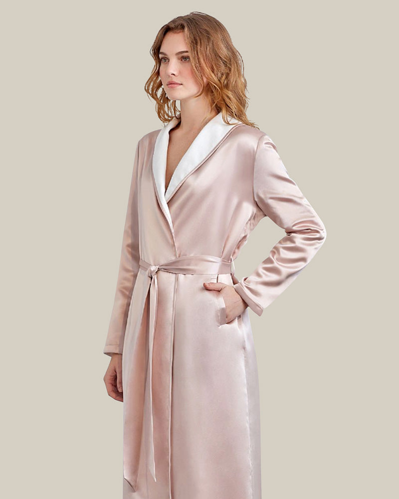 Silk and Velvet Reversible Robe
