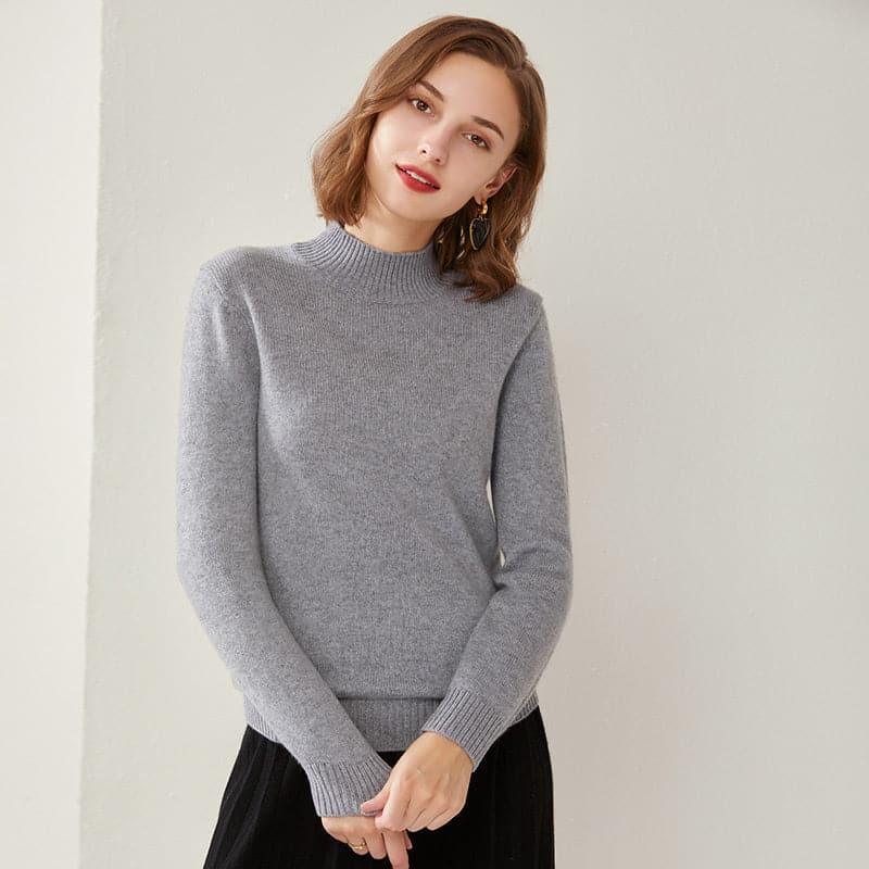 Women's Mock Neck Cashmere Sweater