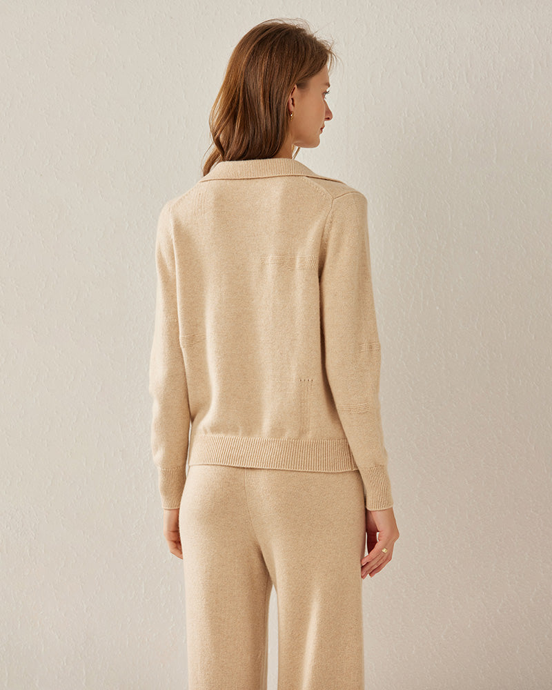 Women's Polo Collar Cashmere Sweater