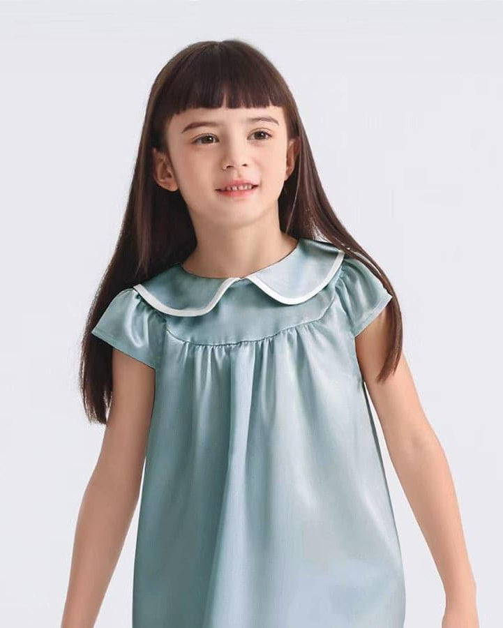 Kids Baby Girl Silk Nightgown