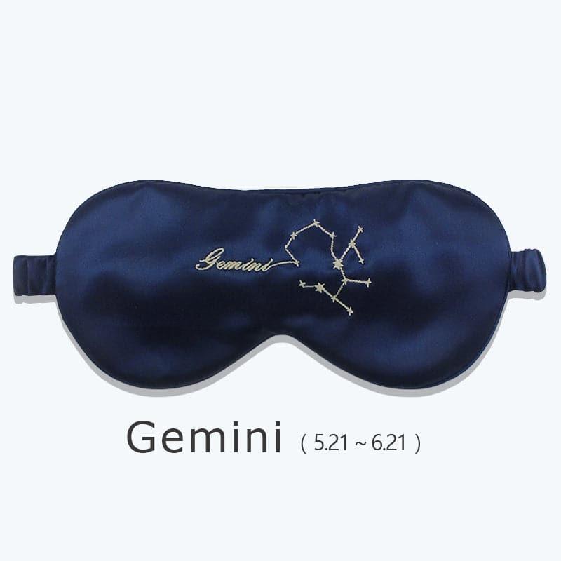 Zodiac Embroidered Silk Eye Mask