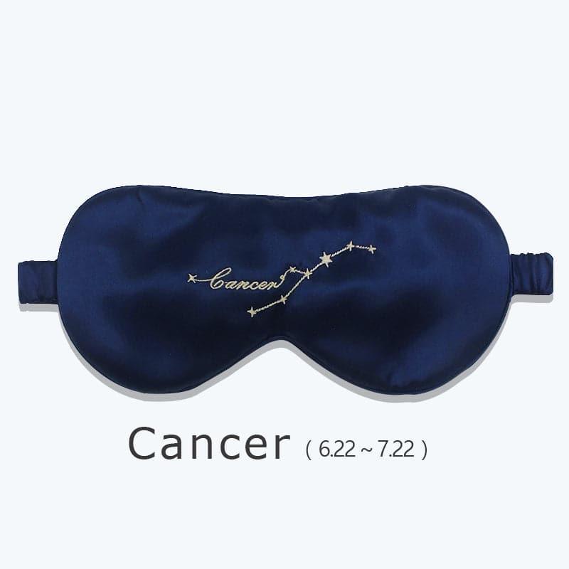 Zodiac Embroidered Silk Eye Mask