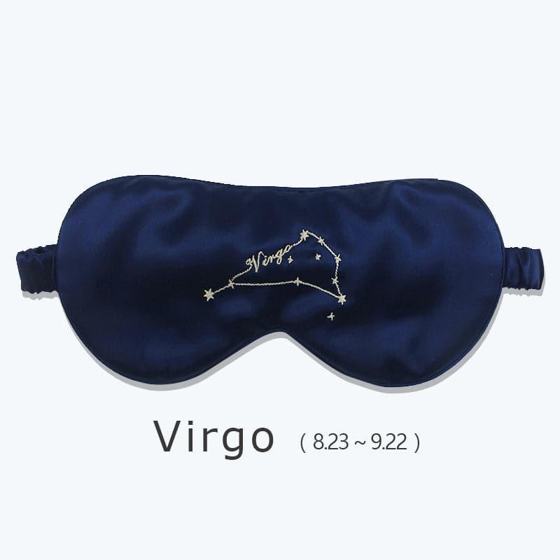 Zodiac Embroidered Silk Eye Mask