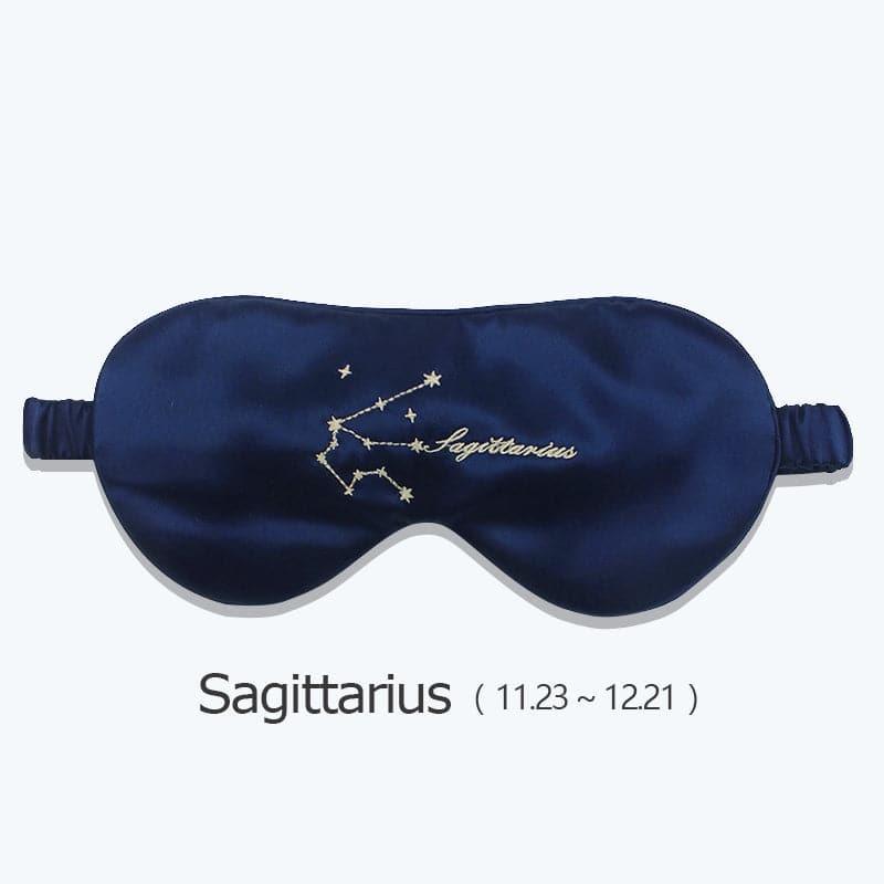 Zodiac Embroidered Silk Eye Mask