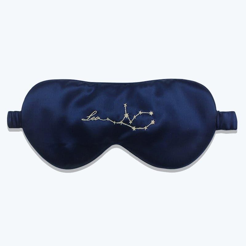 Zodiac Embroidered Silk Eye Mask