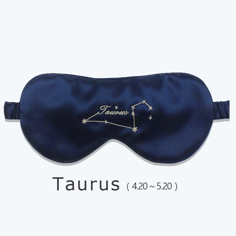 Zodiac Embroidered Silk Eye Mask