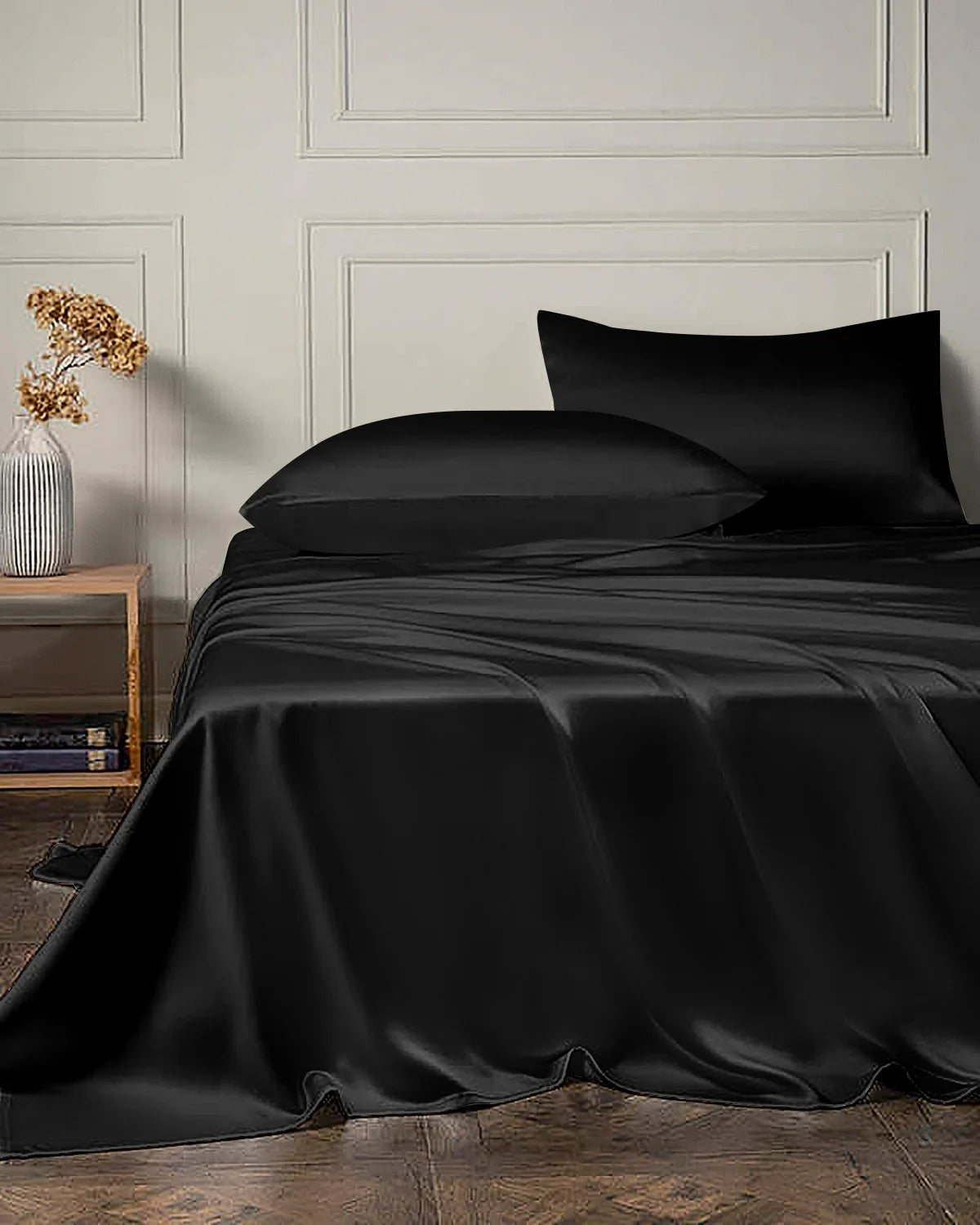 19 Momme 4PCS Silk Flat Sheet and Fitted Sheet Set