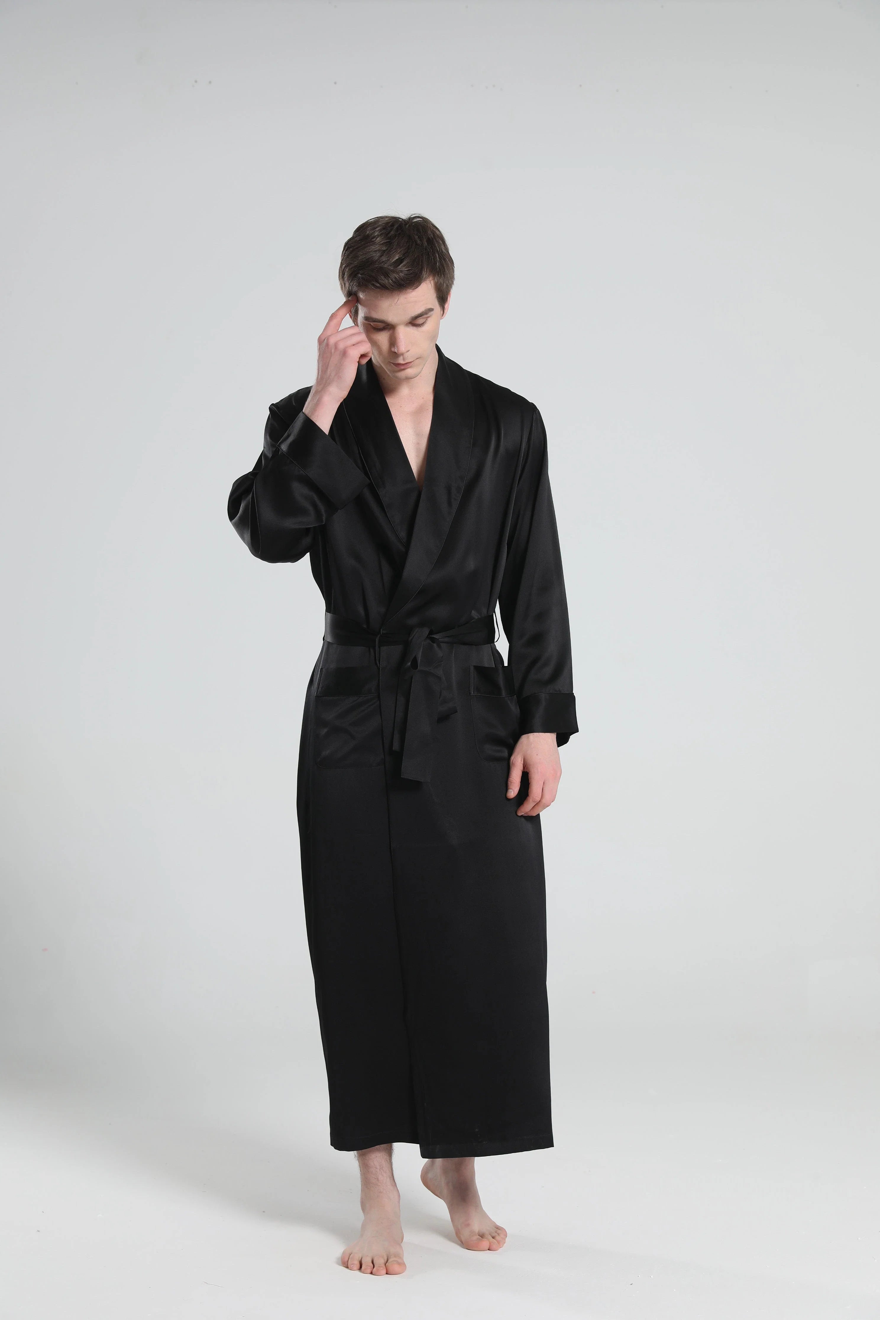 22 Momme Silk Robe Pajamas For Men