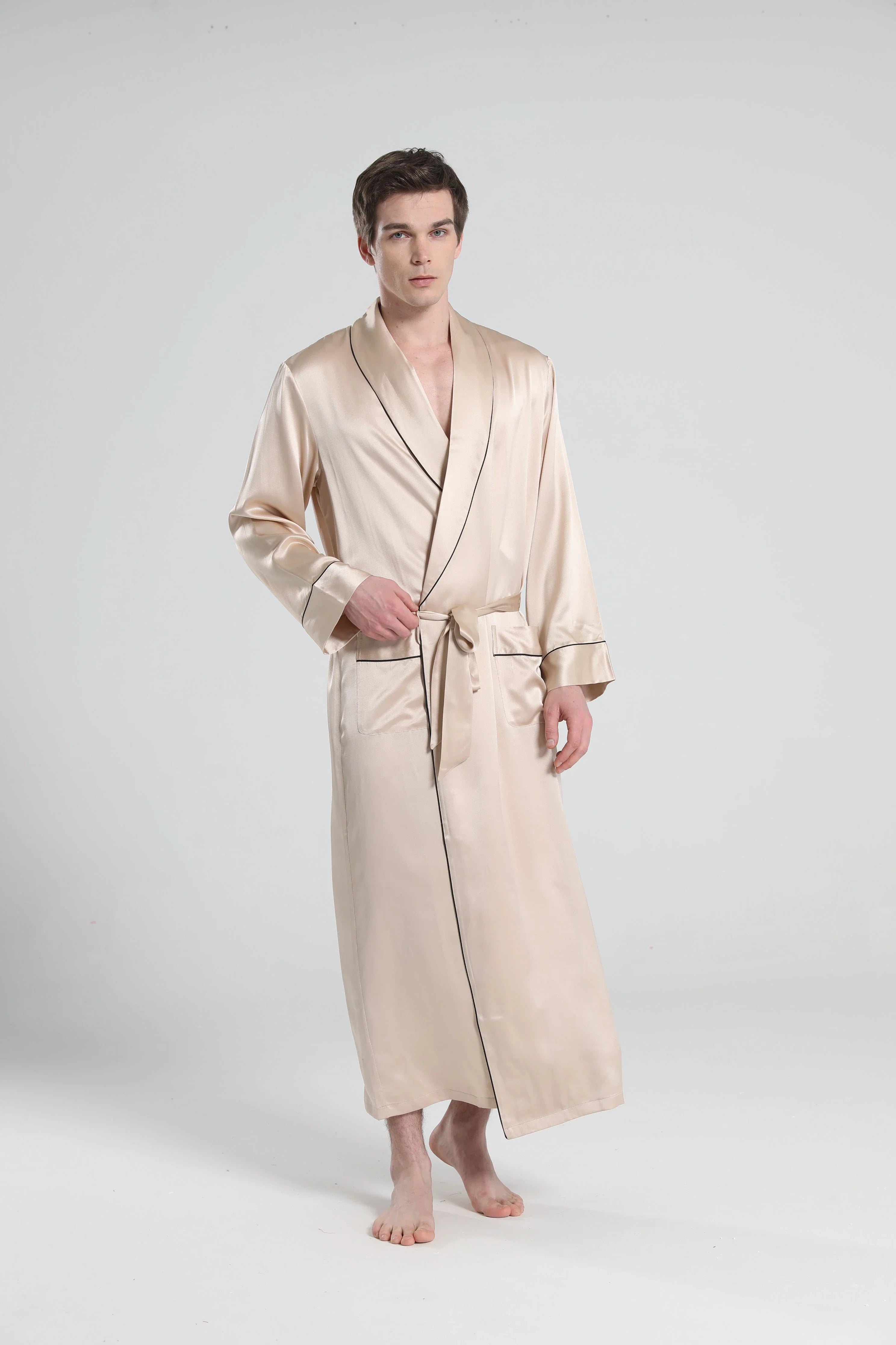 22 Momme Silk Robe Pajamas For Men