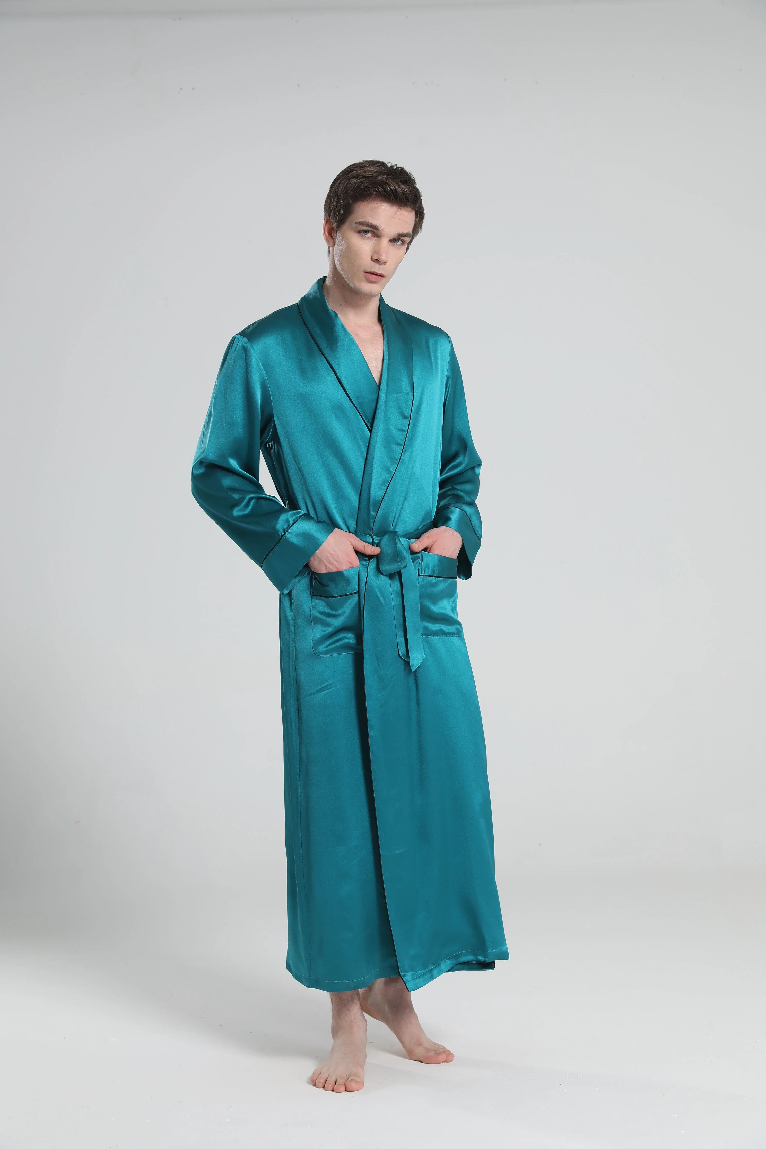 22 Momme Silk Robe Pajamas For Men